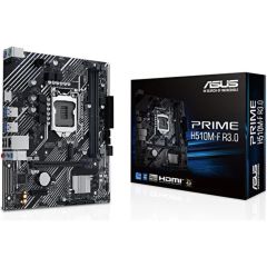 Asus Prime H510M‑F R3.0‑CSM DDR4 Intel H470 Soket LGA1200 11. Nesil / 10. Nesil CPU Destekli 2×DIMM 64GB DDR4 (OC 3200 MHz) mATX Anakart