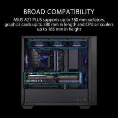 ASUS A21 PLUS SIYAH 360MM SOGUTUCU ALANI MATX