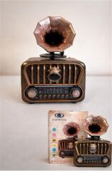 Everton RT-605 Bluetooth USB-SD-FM Destekli Şarjlı Nostaljik Radyo ve Ses Sistemi