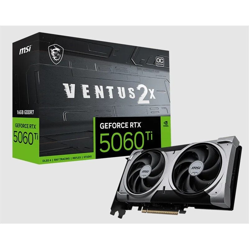 MSI GeForce RTX 5060 Ti 16G VENTUS 2X OC PLUS 16GB GDDR7 128-Bit DLSS 4 Ekran Kartı