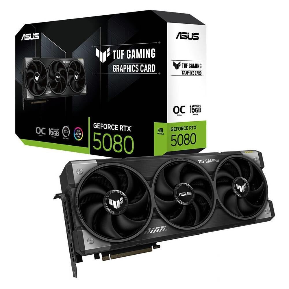 Asus TUF Gaming GeForce RTX 5080 OC Edition 16GB GDDR7 256-Bit PCIe 5.0 x16 Ekran Kartı (TUF-RTX5080-O16G-GAMING)