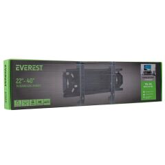 EVEREST TK‑25 STARK Sabit Duvar Tipi TV Askı Aparatı – 12″–40″ LCD/LED TV, 50 kg Taşıma, VESA 100×100–300×300, Çelik Siyah