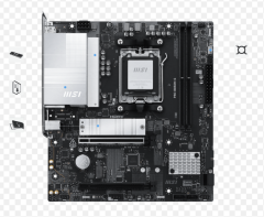 MSI PRO B850M-G DDR5 8200MT/s HDMI DisplayPort 2xM.2 USB Micro-ATX AM5 Anakart (AMD Ryzen 9000 / 8000 / 7000 Serisi Uyumlu)