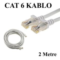 INCA ICAT6‑02TG 2 m 24 AWG CAT6 UTP Patch Kablosu Gri – 250 MHz, Gigabit Ethernet, RJ45