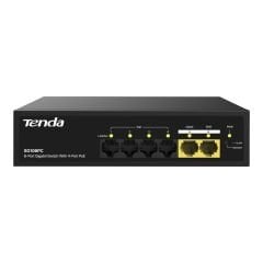 Tenda SG106PC 6-Port Gigabit Masaüstü Switch - 4 Port PoE+ (55W) + 2 Port Uplink