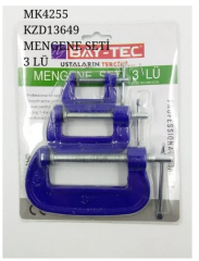Bay-tec Mengene Seti 3’lü MK-4255 Çok Amaçlı Mini Mengene Seti Metal Gövdeli Masa Üstü Sabitleme Mengene Seti Hobi, Modelleme, Tamir ve El İşleri İçin Farklı Boyutlarda 3 Parçalı Mengene Seti