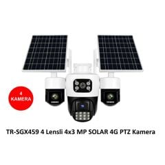Trio TR-SGX459 4 lens çift panel e-sim 4g solar kamera