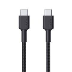 AUKEY CB‑CD45‑BK 0.9 m PD 60 W Naylon Örgülü USB‑C to USB‑C Şarj ve Data Kablosu Siyah – 480 Mbps