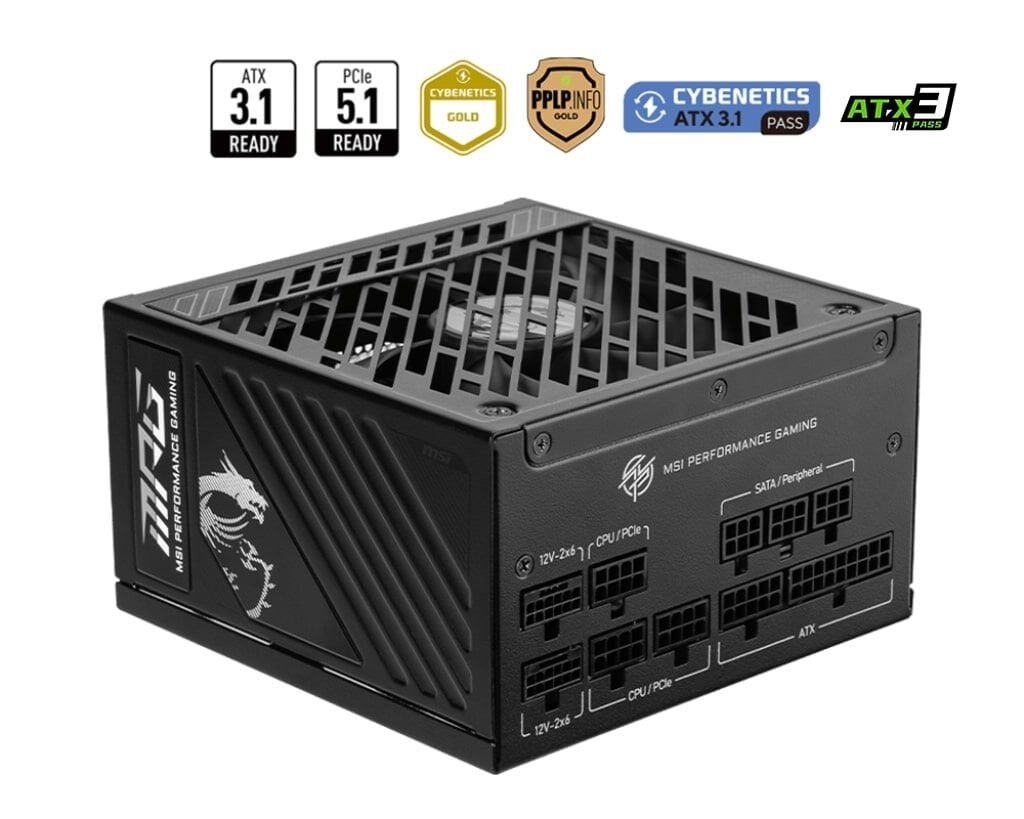 MSI MPG A850GS PCIE5 850W 80+ GOLD PSU FULLMODULAR