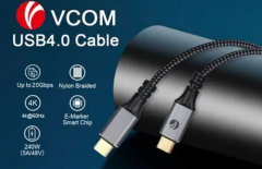 Vcom CU252 Type-C to USB-A 3m 15W (5V 3A) Örgülü Hızlı Şarj ve Veri Kablosu Siyah