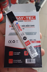 Bay-tec Maket Bıçağı Yedeği Dar MK-1558 Dar Tip Maket Bıçağı Yedek Uç Seti Keskin Çelik Bıçak Ucu Hobi El Sanatları Karton Ambalaj Kesim İçin Uyumlu Profesyonel Yedek Bıçak Uçları