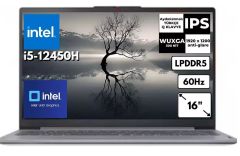 Lenovoo IdeaPad Slim 3 83ES0033TR i5-12450H 8GB5 512 GB SSD 16'' WUXGA (1920x1200) FreeDOS Notebook