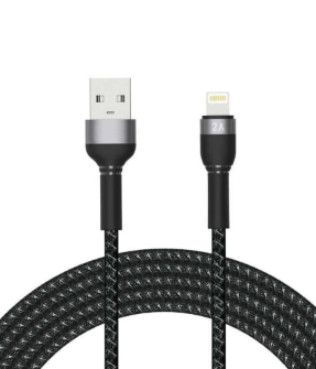 Vcom CU252 Type-C to USB-A 3m 15W (5V 3A) Örgülü Hızlı Şarj ve Veri Kablosu Siyah