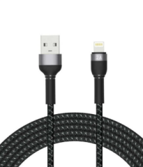 Vcom CU252 Type-C to USB-A 3m 15W (5V 3A) Örgülü Hızlı Şarj ve Veri Kablosu Siyah