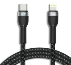 Vcom CU252 Type-C to USB-A 3m 15W (5V 3A) Örgülü Hızlı Şarj ve Veri Kablosu Siyah