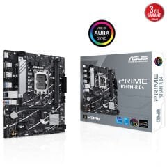 Asus Prime B760M-R D4 Intel B760 LGA1700 DDR4 5333MHz (OC) HDMI mATX Anakart