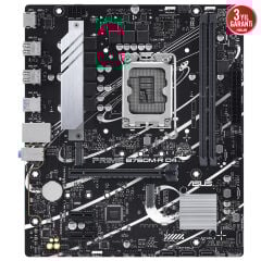 Asus Prime B760M-R D4 Intel B760 LGA1700 DDR4 5333MHz (OC) HDMI mATX Anakart