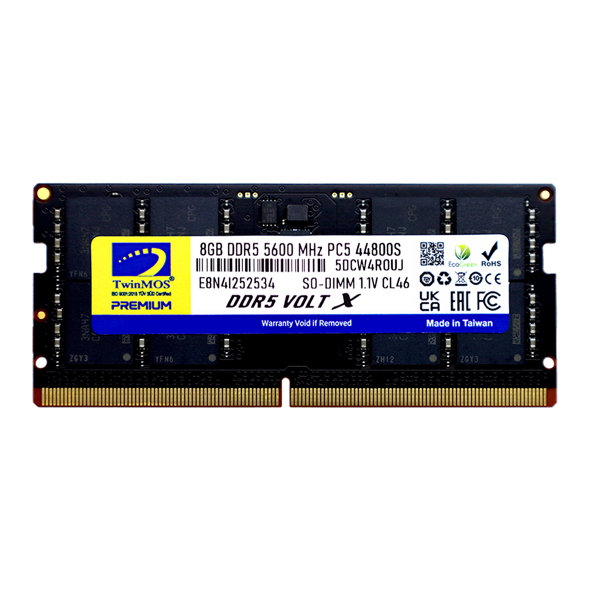 TwinMOS Sodimm DDR5 8 GB 5600MHz CL46 Notebook Ram