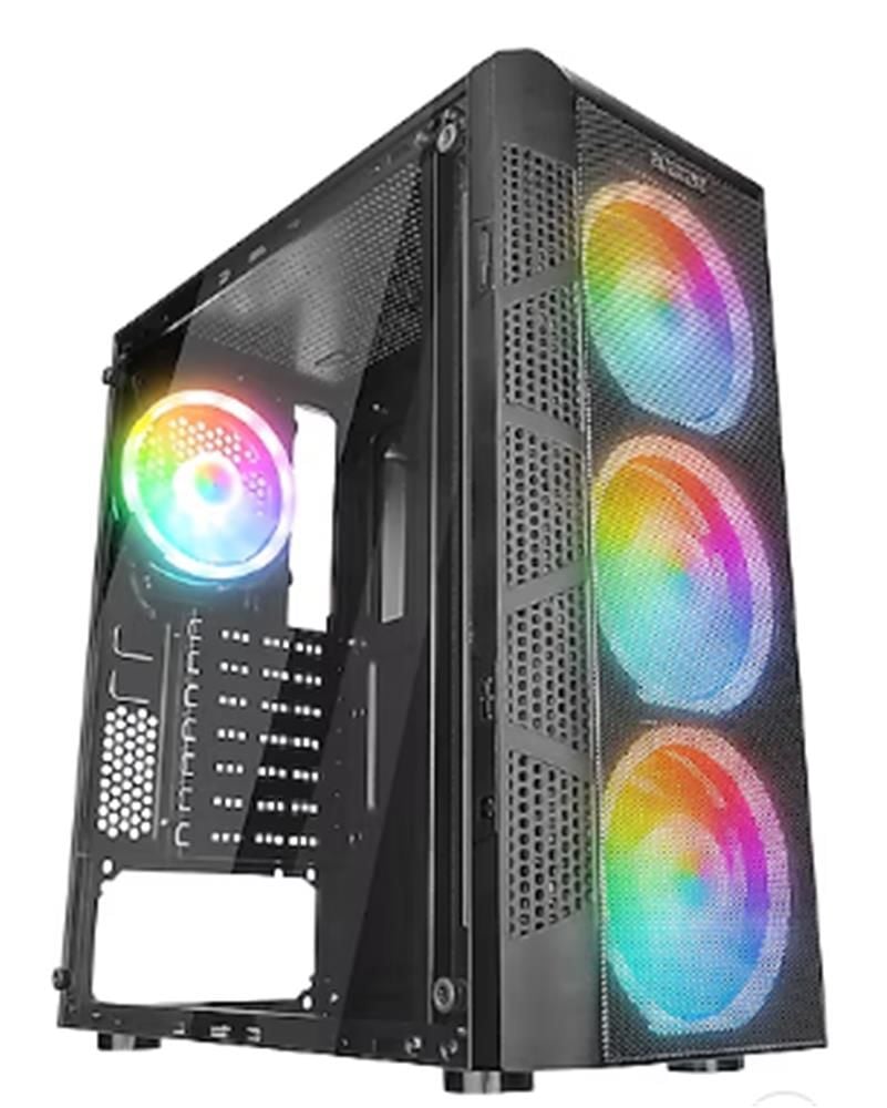 Everest CREST V1 Mesh Temperli Camlı 4×12 cm Auto RGB Fanlı ATX Mid‑Tower Mesh Panel Gaming Oyuncu Kasası