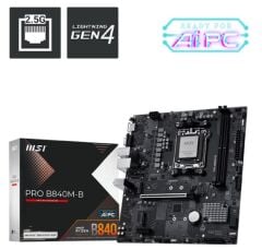 MSI PRO B840M-B AMD B840 Soket AM5 DDR5 8000MHz(OC) mATX Anakart