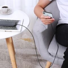 AUKEY CB‑BAL7‑BK USB‑A Erkek – Lightning Erkek 0.9 Metre Siyah Naylon Örgülü MFi Sertifikalı Şarj ve Data Kablosu (480 Mbps)