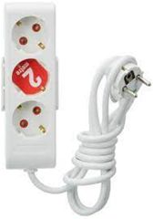 Mutlusan Ri-Tech 3'lü 2 Metre UPS Tipi (Fransız Standart) Topraklı Grup Priz - Çocuk Korumalı