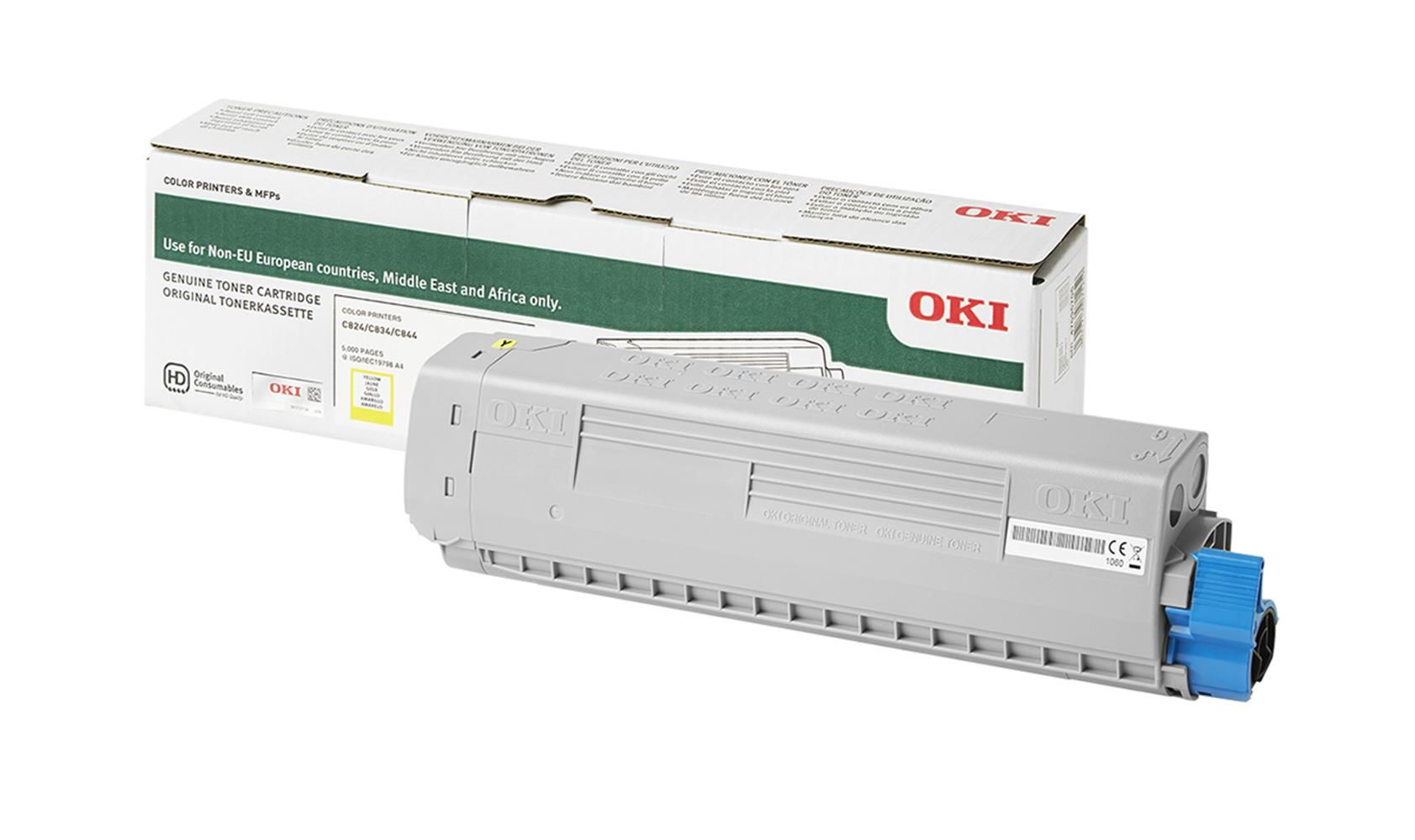OKI 47095701 Yellow (Sarı) Orijinal Toner - C824 / C834 / C844 Serisi Uyumlu