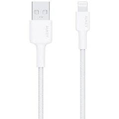 AUKEY CB‑BAL7‑BK 0,9 Metre USB‑A Erkek – Lightning Erkek Naylon Örgülü MFi Sertifikalı Şarj & Data Kablosu (480 Mbps, Siyah)