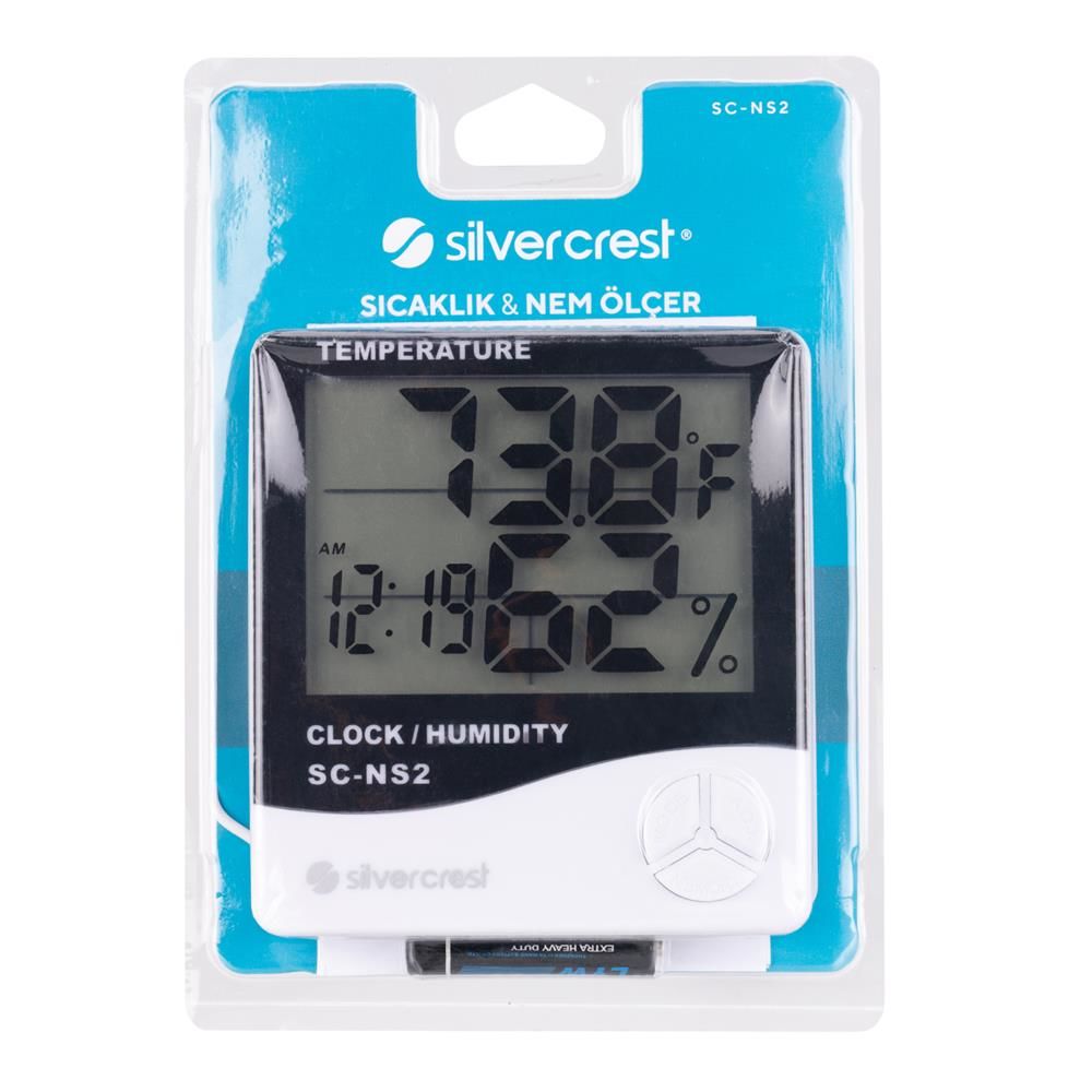 Silvercrest SC-NS2 Sıcaklık ve Nem Ölçer Saat - Alarm