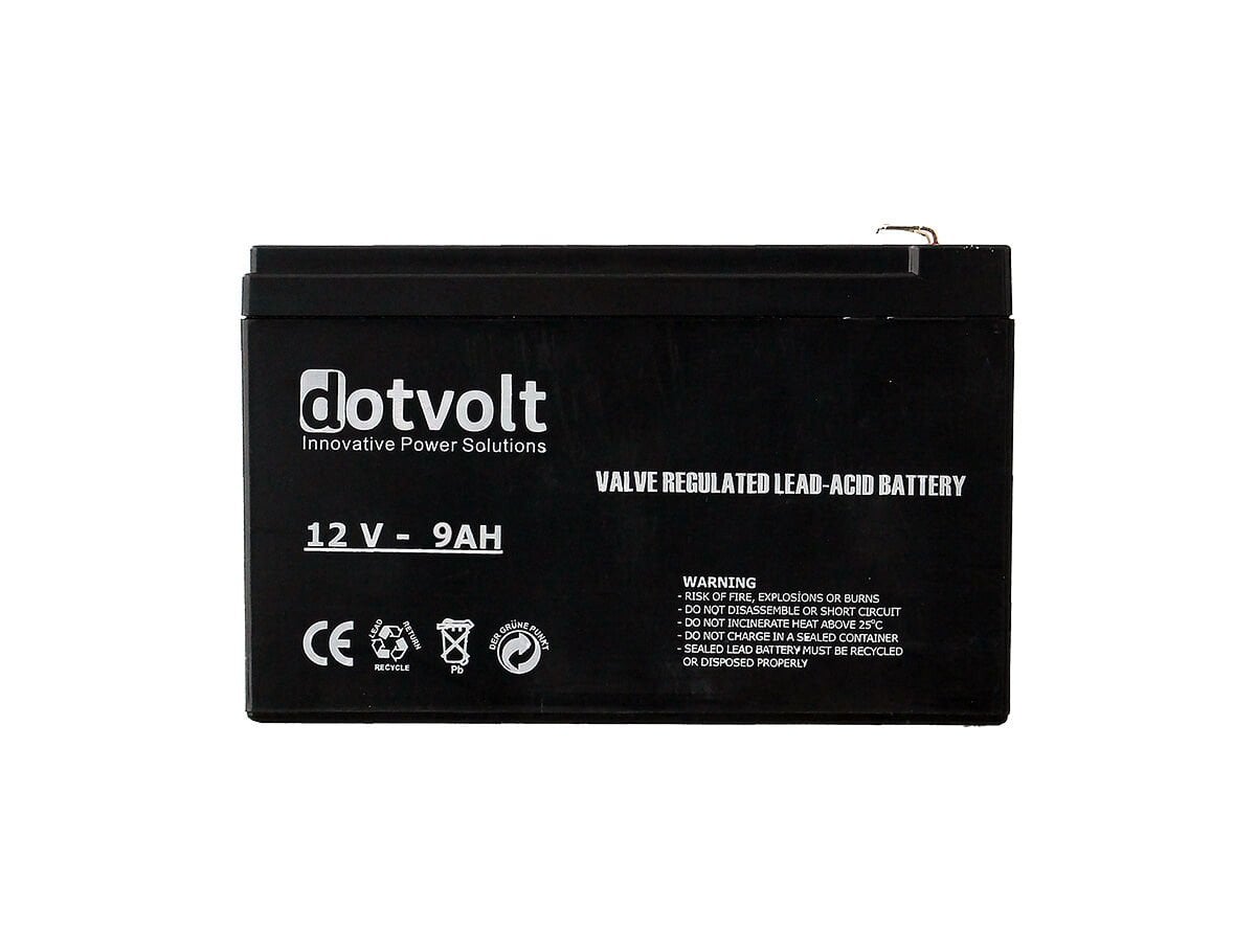 Dotvolt DT9-12 12V 9Ah Tam Bakımsız Kuru Tip (VRLA) UPS ve Güvenlik Aküsü