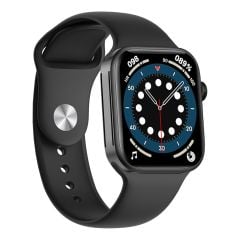 S-link WATCH SEVEN PLUS Android-iOS Smart Watch 200 mAh Kalp Atışı Sensörlü Siyah Akıllı Saat