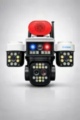 O-Kam 8095 3 Lens Sirenli Çakarlı Wifi Solar Kamera
