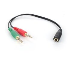 Dark DK-CB-AUC02 3.5mm Dişi - 2x 3.5mm Erkek (Mikrofon + Kulaklık) Y Tipi Ses Dönüştürücü Kablo