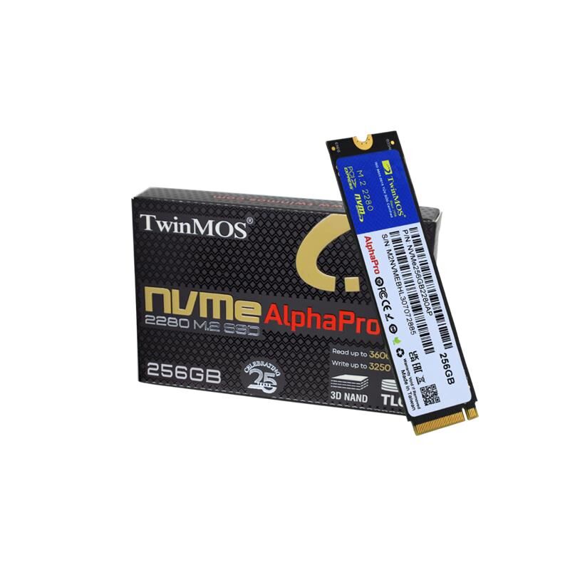 Twinmos Alpha Pro 256GB NVMe PCIe Gen3 x4 M.2 2280 SSD (3600MB Okuma / 3250MB Yazma)