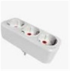 Mutlusan Plus Serisi 3'lü Topraklı Dişi Fiş (Grup Priz Tipi) Beyaz (001 170 033005 00 00)