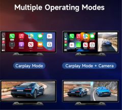 Ottocast 10'' Taşınabilir Apple CarPlay & Android Auto, Ön & Arka Kameralı Araç Multimedya