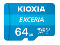 Kioxia 64GB Exceria microSDHC UHS-I Class 10 100MB/s Yüksek Hızlı Hafıza Kartı (SD Adaptörlü)
