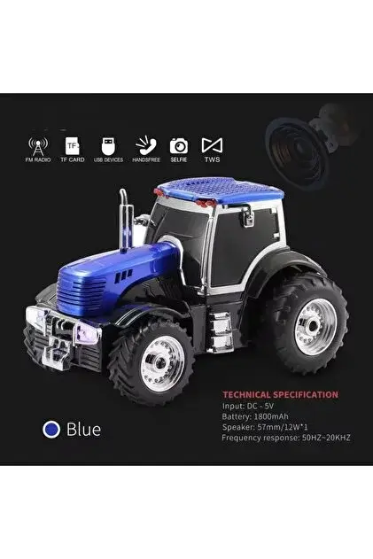 EVERTON RT-1973 Mavi Traktör Modeli  Bluetooth Fm-Usb-Tf-Aux Şarjlı Nostaljik Radyo