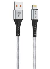 Hytech HY-X331 1 Metre 2.4A Lightning - USB Hızlı Şarj ve Veri Senkronizasyon Kablosu Gümüş Gri
