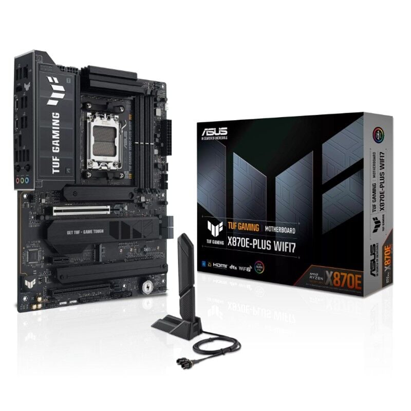 Asus TUF GAMING X870E-PLUS WIFI 8000MHz(OC) DDR5 Soket AM5 M.2 HDMI USB4 ATX Anakart