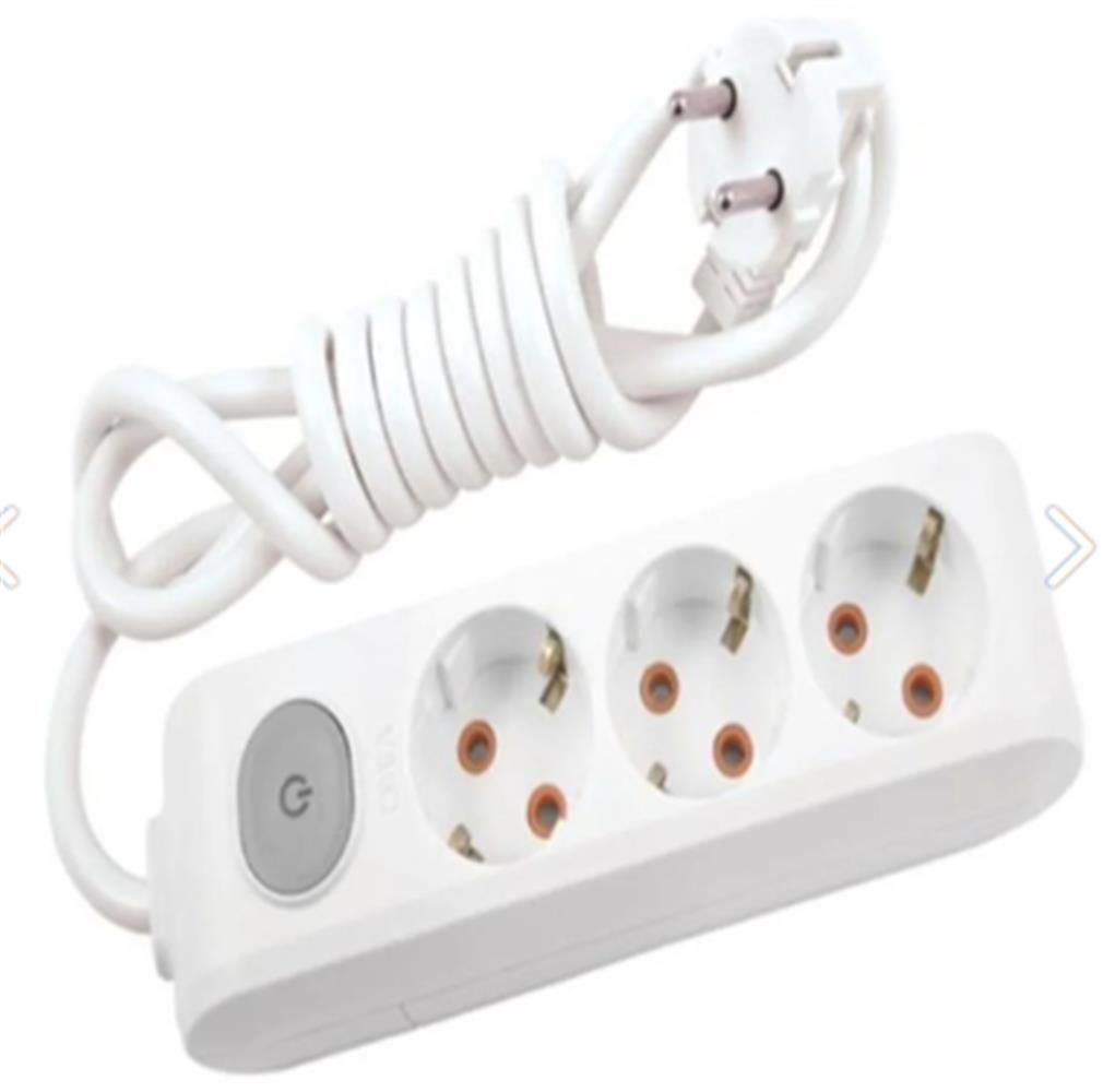Viko Multi-Let VM33ANH  3lü 3mt Topraklı Anahtarlı Grup Priz 90117303