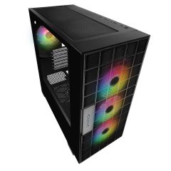 Rampage AZZA V2 Temperli Camlı Siyah 4×12 cm ARGB Fan + Type‑C ATX Mid‑Tower Gaming Kasası