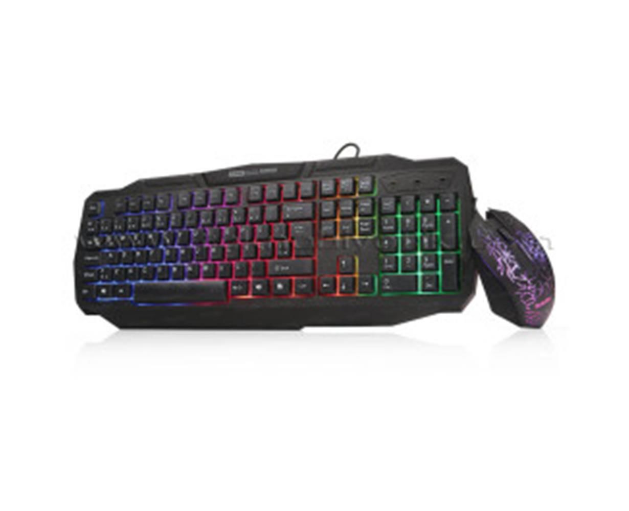 Dark Elite Force GKM1000 RGB Aydınlatmalı Türkçe Q Oyuncu Klavye & Mouse Set