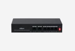 DAHUA PFS3006‑4ET‑36 6‑Port Fast Ethernet 4×PoE (IEEE 802.3af/at) 36 W PoE Bütçe 10/100 Mbps 2×Uplink Unmanaged Masaüstü Switch