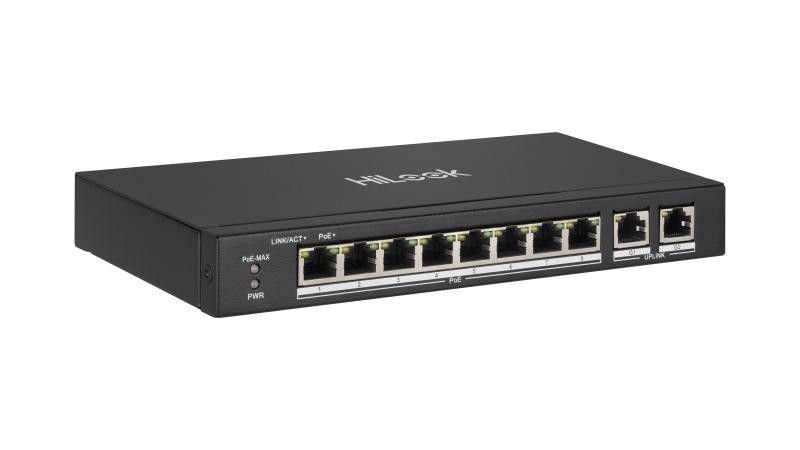 Hikvision HiLook NS-0310P-60 (O-STD) 10 Port 10/100 Mbps 8 Port PoE+ 60W Yönetilemez Masaüstü Switch
