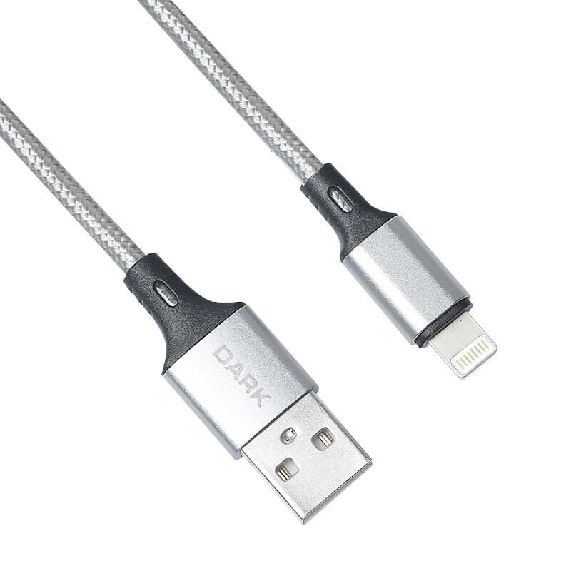 DARK DK‑CB‑LT100BR USB 2.0 Type A Erkek – Lightning Erkek 1 Metre Örgülü Quick‑Charge Destekli Şarj & Data Kablosu (Shielded, 2 Yıl Garanti)