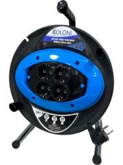 Koloni 32520 Boş Seyyar Kablo Makaralı Uzatma Ünitesi - 4 Prizli 20 Metre Kapasiteli