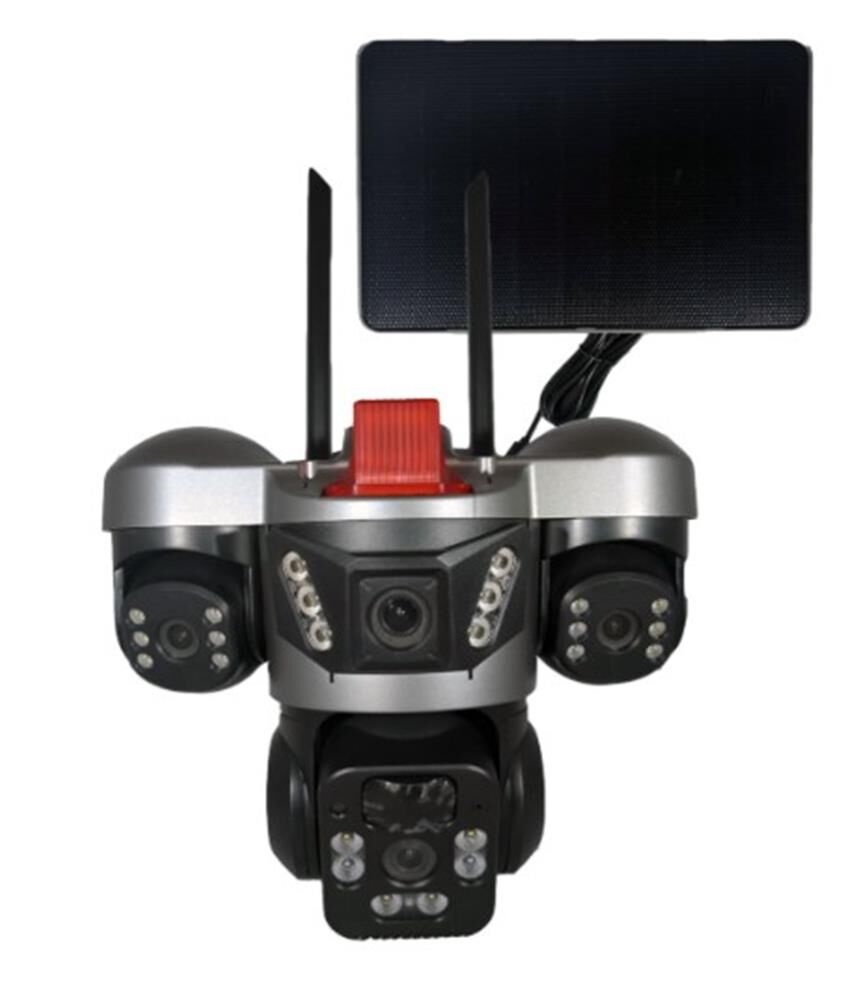 Apronx APX-WSP364 9MP 4G LTE Bağlantılı Solar Panelli Üç Lensli 24 LED PTZ Dış Ortam Güvenlik Kamerası