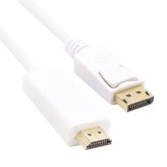 Vcom CG605L-3.0 Beyaz 3.0MT Display Port Erkek To Hdmi Erkek Kablo