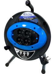 Koloni 32530 Boş Seyyar Kablo Makaralı Uzatma Ünitesi - 4 Prizli 30 Metre Kapasiteli